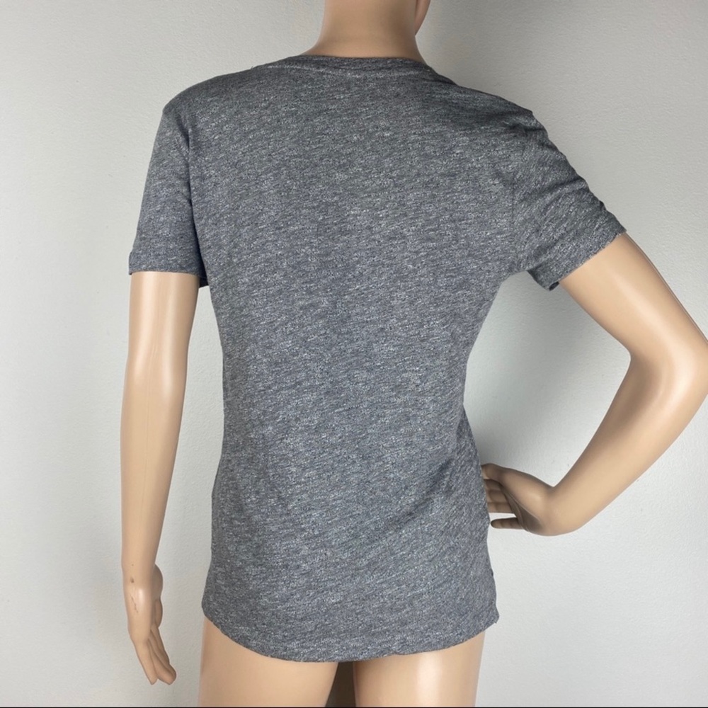 NEW MADEWELL GREY COTTON V-NECK POCKET T-SHIRT - Picture 7 of 7
